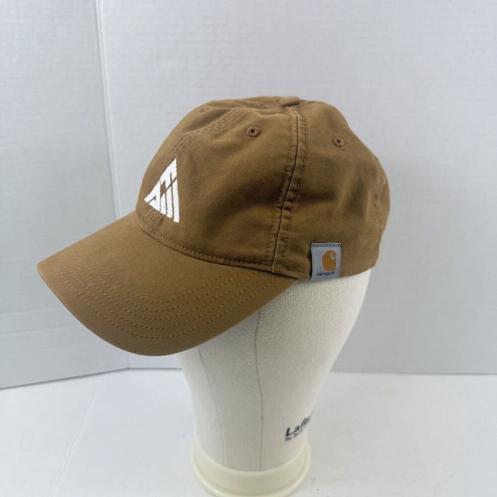 Carhartt Hat With Custom Embroidered Mountain Logo Adjustable Strap Dad Hat